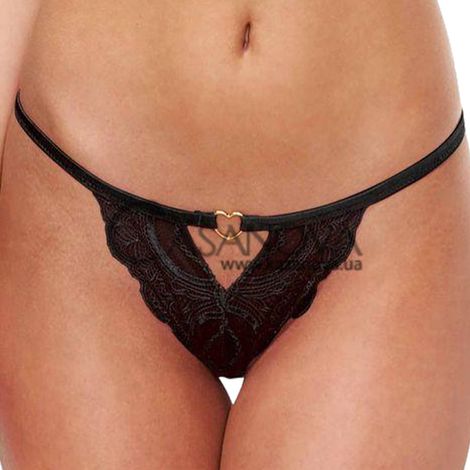 Основное фото Трусики Baci Lace Open Crotch Panty чёрные