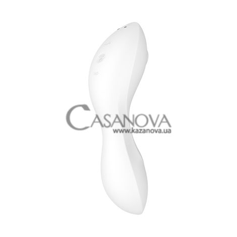 Основное фото Вакуумный смарт-стимулятор с вибрацией Satisfyer Curvy Trinity 5+ белый 16,5 см