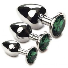Основное фото Набор анальных пробок Silver Emerald серебристо-зелёный