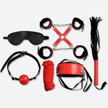 Основне фото Набір БДСМ Secret Play Secret Bondage Kit червоний із чорним