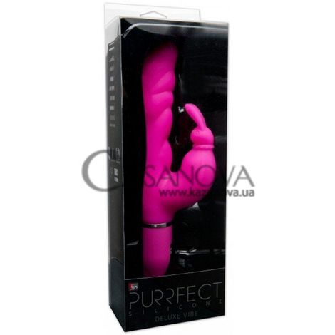 Основное фото Rabbit-вибратор Purrfect Silicone Deluxe Vibe розовый 18 см