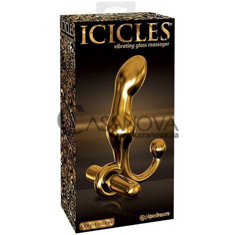 Основне фото Анальна вібропробка Icicles Gold Edition G08 золотиста 15,2 см