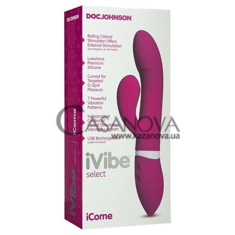 Основне фото Rabbit-вібратор Doc Johnson iVibe Select iCome рожевий 23 см