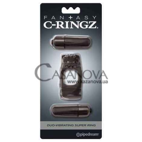 Основне фото Ерекційне віброкільце Fantasy C-Ringz Duo-Vibrating Super Ring чорне
