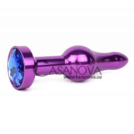 Основное фото Анальная пробка Anal Jewelry Plugs фиолетовая с синим кристаллом 10,3 см