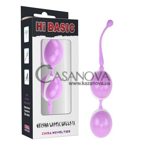 Основне фото Вагінальні кульки Chisa Hi-Basic Geisha Lastic Balls II біло-бузкові