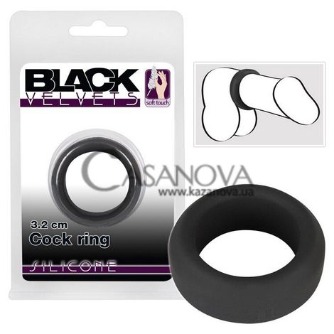 Основное фото Эрекционное кольцо Black Velvets Cock Ring чёрное 3,2 см