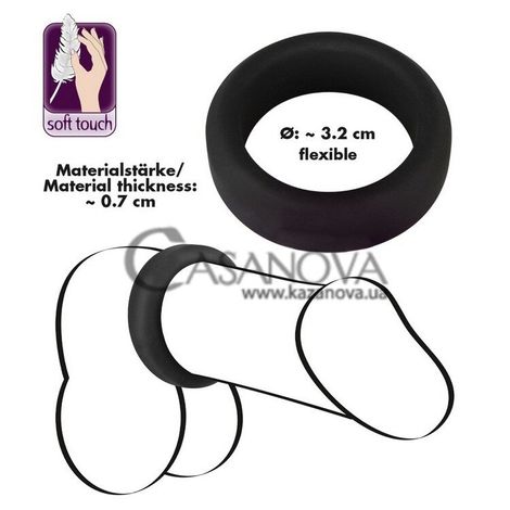 Основное фото Эрекционное кольцо Black Velvets Cock Ring чёрное 3,2 см