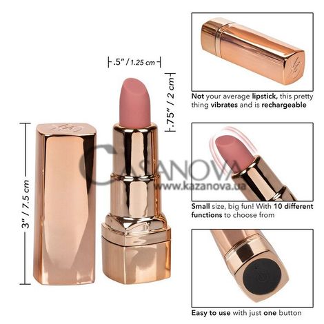 Основне фото Міні-вібратор Hide & Play Lipstick золотистий з рожевим 8,3 см