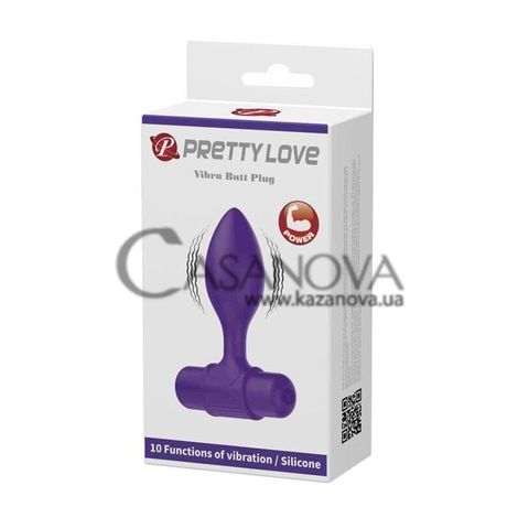 Основное фото Анальная вибропробка Pretty Love Vibro Butt Plag фиолетовая 8,6 см