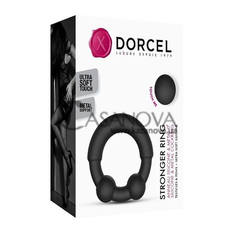 Основное фото Эрекционное кольцо с металлическими шариками Dorcel Stronger Ring чёрное