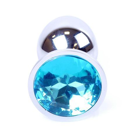Основное фото Анальная пробка Boss of Toys Boss Series Exclusivity Jewellery Silver Plug S BS6400014 серебристая с голубым камнем 7 см