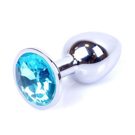 Основное фото Анальная пробка Boss of Toys Boss Series Exclusivity Jewellery Silver Plug S BS6400014 серебристая с голубым камнем 7 см