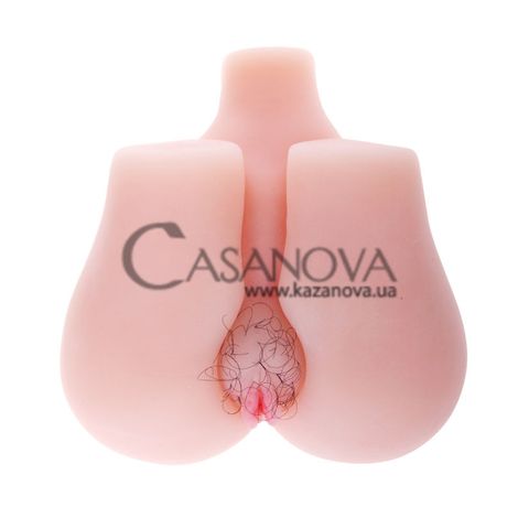 Основне фото Штучна вагіна та анус з голосовим супроводом та вібрацією Lybaile Soft And Smooth Pussy And Ass Hole тілесний