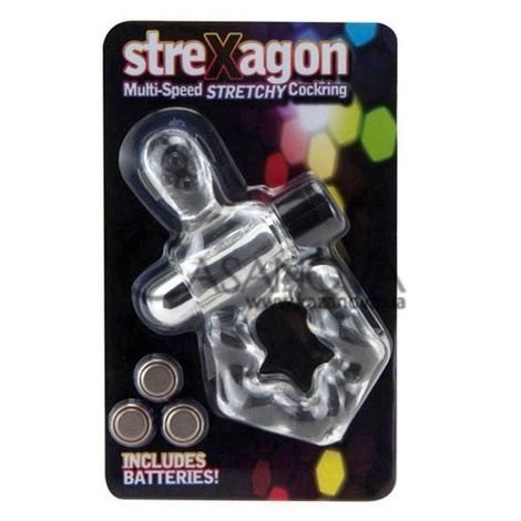 Основное фото Кольцо с вибрацией Strexagon Multi-speed Stretchy Cockring