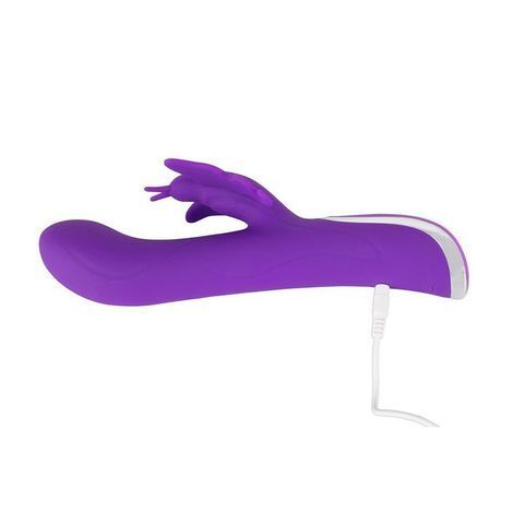 Основное фото Rabbit-вибратор Sweet Smile Rechargeable Rotating Vibrator фиолетовый 23 см
