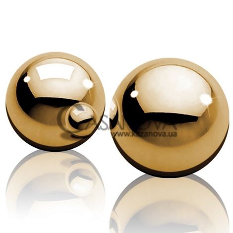 Основне фото Вагінальні кульки з металу Ben-Wa Balls золотисті 2 см