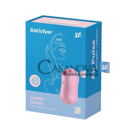Основное фото Вакуумный стимулятор с вибрацией Satisfyer Cotton Candy розовый 8,6 см
