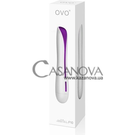 Основное фото Вибратор OVO F10 бело-фиолетовый 20 см