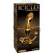 Дополнительное фото Анальная вибропробка Icicles Gold Edition G08 золотистая 15,2 см
