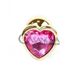 Дополнительное фото Анальная пробка Jewellery Pink Crystal золотистая 7 см