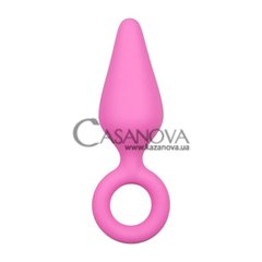 Основное фото Анальная пробка EasyToys Pink Buttplugs With Pull Ring Medium розовая 12 см
