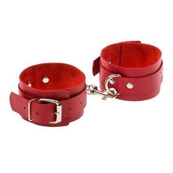 Основное фото Оковы Leather Standart Leg Cuffs красные