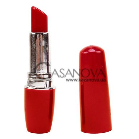 Основне фото Міні-вібромасажер Vagina Lipstick Massage червоний 9,5 см
