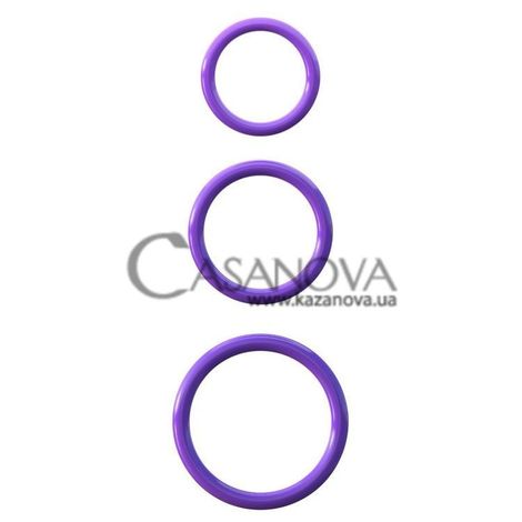 Основне фото Набір ерекційних кілець Fantasy C-RingzSilicone 3-Ring Stamina Set фіолетовий