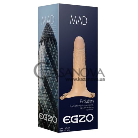 Основне фото Порожнистий страпон Egzo Mad Evolution FH01 тілесний 14,5 см