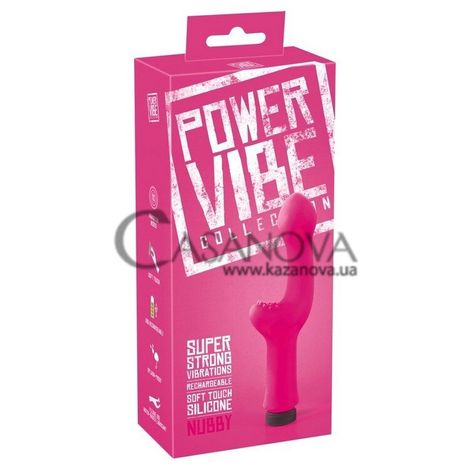 Основное фото Вибратор для точки G Power Vibe Collection Nubby розовый 18 см