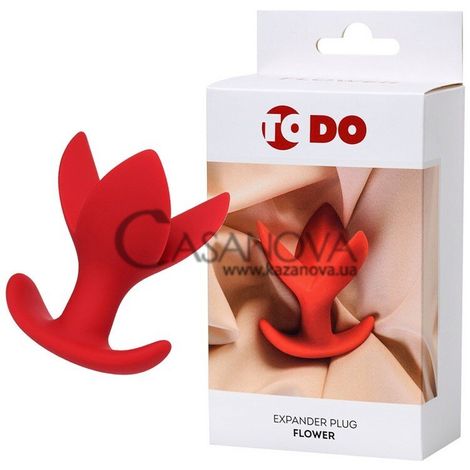Основне фото Анальний розширювач ToDo Expander Plug Flower червоний 9 см
