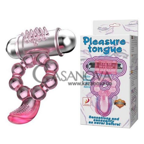 Основне фото Ерекційне віброкільце Pleasure Tongue рожеве