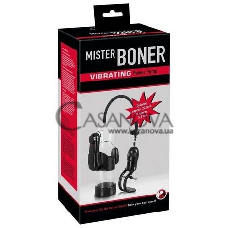 Основне фото Вакуумна вібропомпа Mister Boner Vibrating Power Pump прозора з чорним