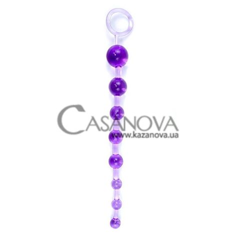 Основное фото Анальная цепочка Jelly Anal Beads фиолетовая 29 см