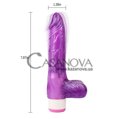 Основное фото Вибратор Basic Luv Pleaser фиолетовый 20 см