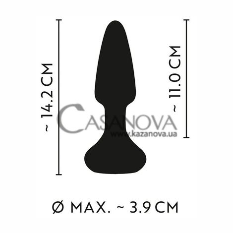 Основне фото Анальна вібропробка з ротацією Anos Finest Butt Wear чорна 14,2 см