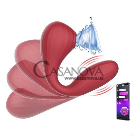 Основное фото Вакуумный вагинально-клиторальный стимулятор Magic Motion Bobi красный 20,5 см
