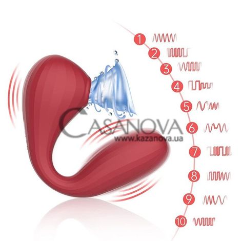 Основное фото Вакуумный вагинально-клиторальный стимулятор Magic Motion Bobi красный 20,5 см
