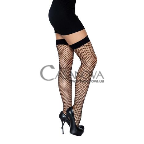 Основное фото Чулки в сетку Leg Avenue Dream Net Thigh High Stockings чёрные