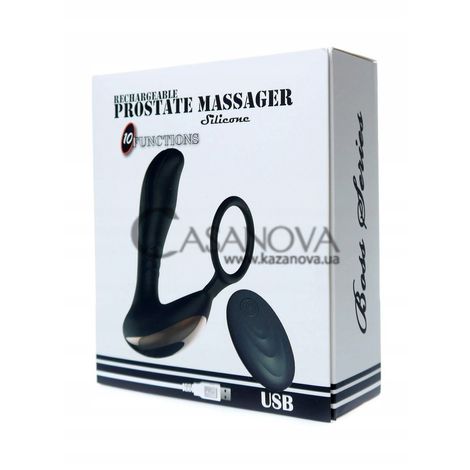 Основне фото Масажер простати з вібрацією Boss Series Prostate Massager чорний 13,7 см