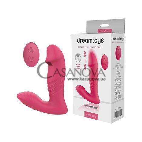 Основное фото Массажёр простаты с вибрацией и фрикциями Dream Toys Essentials розовый 14 см