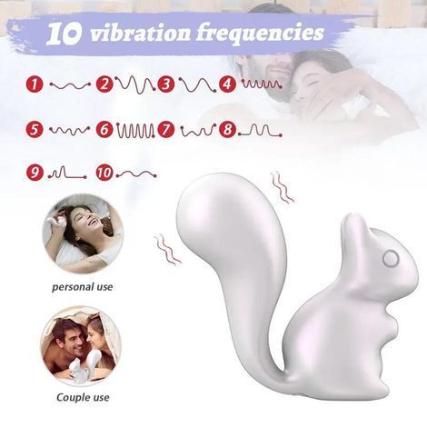 Основне фото Міні-вібратор у вигляді білочки Every Night Toys Debbie білий 7,2 см