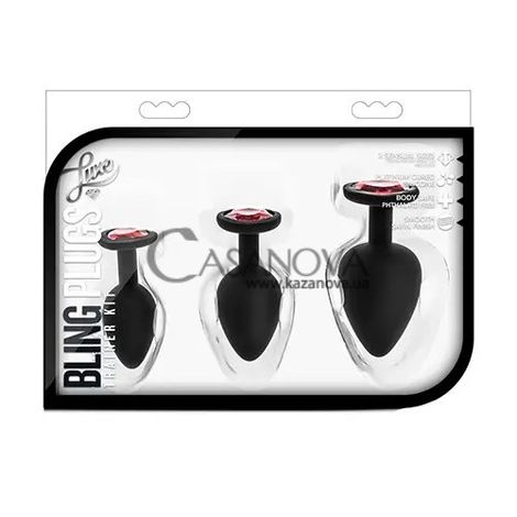 Основное фото Набор анальных пробок Luxe Bling Plugs Training Kit черный