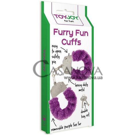 Основне фото Наручники з плюшем Furry Fun Cuffs фіолетові