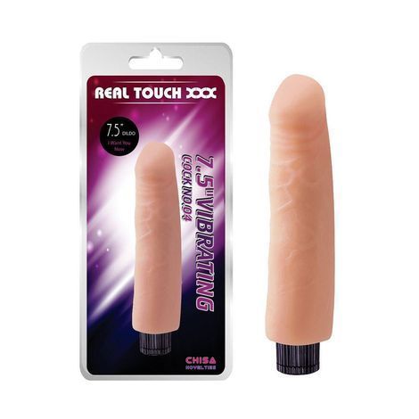 Основное фото Реалистичный вибратор Chisa Novelties Real Touch XXX 7.5" Cock Vibrating No.04 телесный 18,5 см