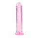 Дополнительное фото Фаллоимитатор на присоске RealRock Crystal Clear Dildo розовый 20 см