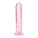 Дополнительное фото Фаллоимитатор на присоске RealRock Crystal Clear Dildo розовый 20 см