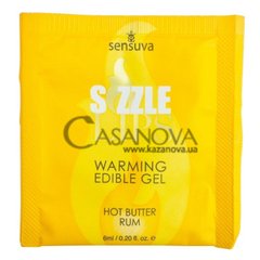 Основное фото Пробник согревающего орального геля Sensuva Sizzle Lips Hot Butter Rum ром и сливки 6 мл