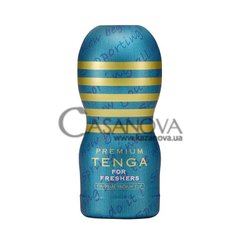 Основне фото Охолоджувальний мастурбатор Tenga Premium Original Vacuum Cup Extra Cool блакитний